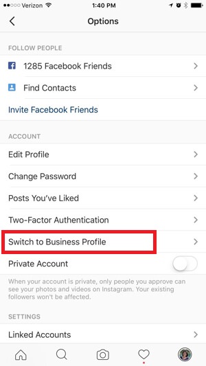 Creare profilo Instagram aziendale